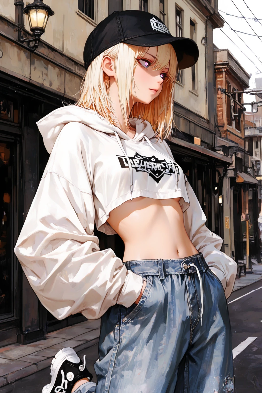 (SFW:1.5), 1 Female, Age 20, Baggy T-shirt（White）((Short sleeve))、The T-shirt goes up to the thighs、(( face)), In the heat, (Perfect ), Mastepiece, Ultra High Quality, It is high resolution., 8k, It's photorealistic, background: The finest suite in a luxury resort hotel