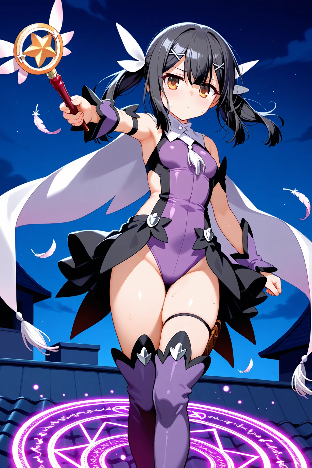 Anime illustration、highest quality、Reimu Hakurei、Perfect proportions、Large-scale shrine、Large Torii Gate、overwhelmingly big breasts、very thick thighs、Beautiful, shining eyes、Cowboy Shot、smile、Noise Reduction