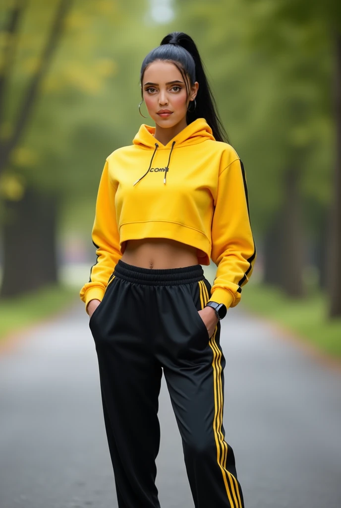 1 malay woman with plain hijab. cute smile. beautiful face. medium breast. wear a safety helmet. wear a hoodies with named "AYU"  light white legging.  evening  view. beautiful photo 4k remastered. walking at scaffold area