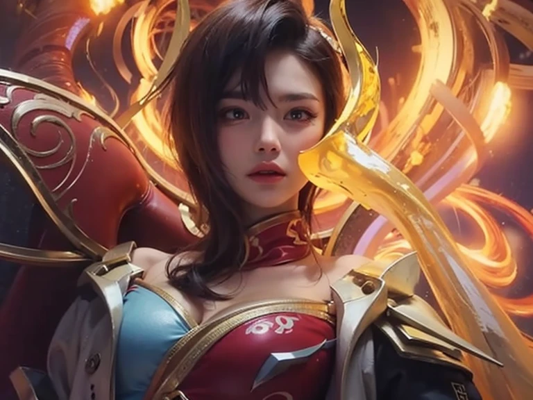 a close up of a girl , detailed hair , big  ,  shadowbringers cinematic, 4 k detail fantasy, a beautiful fantasy empress, game cg, xianxia fantasy, xianxia hero, 2. 5 d cgi anime fantasy artwork, cinematic goddess close shot, ruan jia and artgerm, wow 4 k detail fantasy, hyper-detailed fantasy character, high definition, hyper- detailed,perfect, fantastic, detailed  and body skin texture, detailed  (), detailed eyes .