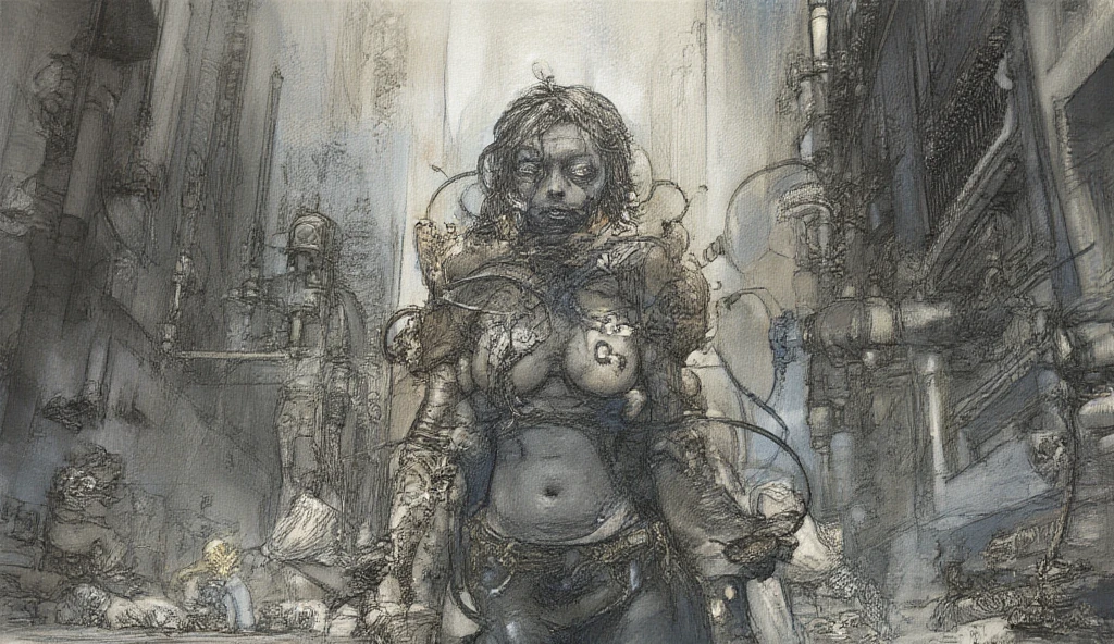 girl,Jim Mahford,Enki Bilal, Ultra Detailed, Lord peace
