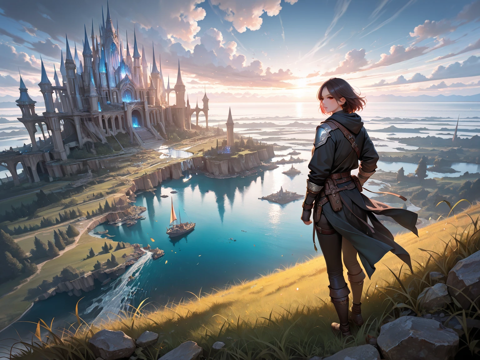 "In a distant realm beyond the boundaries of known space, immerse yourself in a fantastical sci-fi world of boundless imagination. Envision a realm where advanced technology and arcane magic coexist, where mythical creatures roam and interstellar civilizations thrive. Describe this extraordinary universe, painting a vivid picture of its unique landscapes, awe-inspiring cities, and diverse inhabitants. In this realm, peculiar beings with extraordinary abilities  the forces of both science and sorcery. From towering floating cities held aloft by anti-gravity technology to ancient forests pulsating with mystical energies, every corner of this world is infused with wonder and intrigue. Detail the advanced gadgets, futuristic vehicles, and mind-bending innovations that shape everyday life in this realm. As you explore this world, encounter captivating characters, each with their own stories and motivations. From enigmatic space explorers seeking to unravel the secrets of the universe to powerful sorcerers protecting the balance between realms, there is an endless array of heroes, villains, and everything in between. Unleash your creativity as you delve into the intricate politics, epic conflicts, and hidden conspiracies that define this sci-fi fantasy realm. What grand quests and perilous adventures await those who dare to venture forth? What ancient prophecies and forgotten artifacts hold the key to shaping the destiny of this captivating world? Let your imagination soar as you craft an enthralling narrative that invites readers to lose themselves in this fantastical tapestry, where the boundaries of reality are shattered, and the possibilities are limited only by the depths of your imagination."