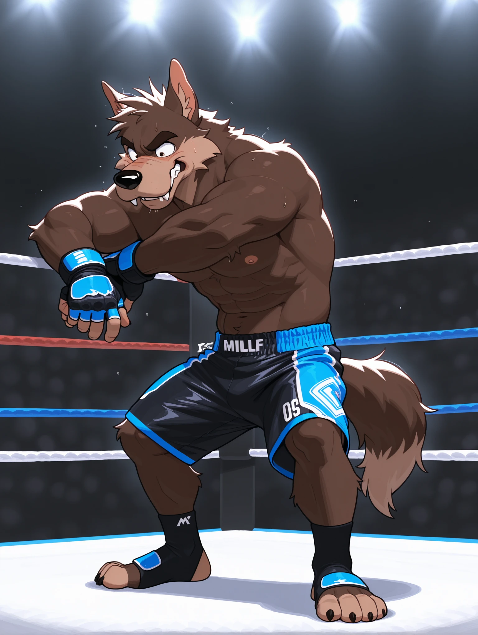 POV,top angle,sleep on stomach,lats,trapezius, lift,kemono, anthro (brown dog), male, (brown dog), muscular, back, red body, white belly ,sweat, ((correct )), stand, public toilet, perfect public toilet background, 1 boy, solo, wearing jockstrap, pain expression, canine tooth, hd, dark shadows, wide dynamic range, hdr, low light:1.2, front view, full body, canid, canine, canis, domesticbrown dog mammal, nordic sled brown dog, fullbody, full res, smile, lifeguard, wearing Tank top, ( sniffing) , open mouth, out,drooling, hold big bulge, , perfect , , look side view, camera view