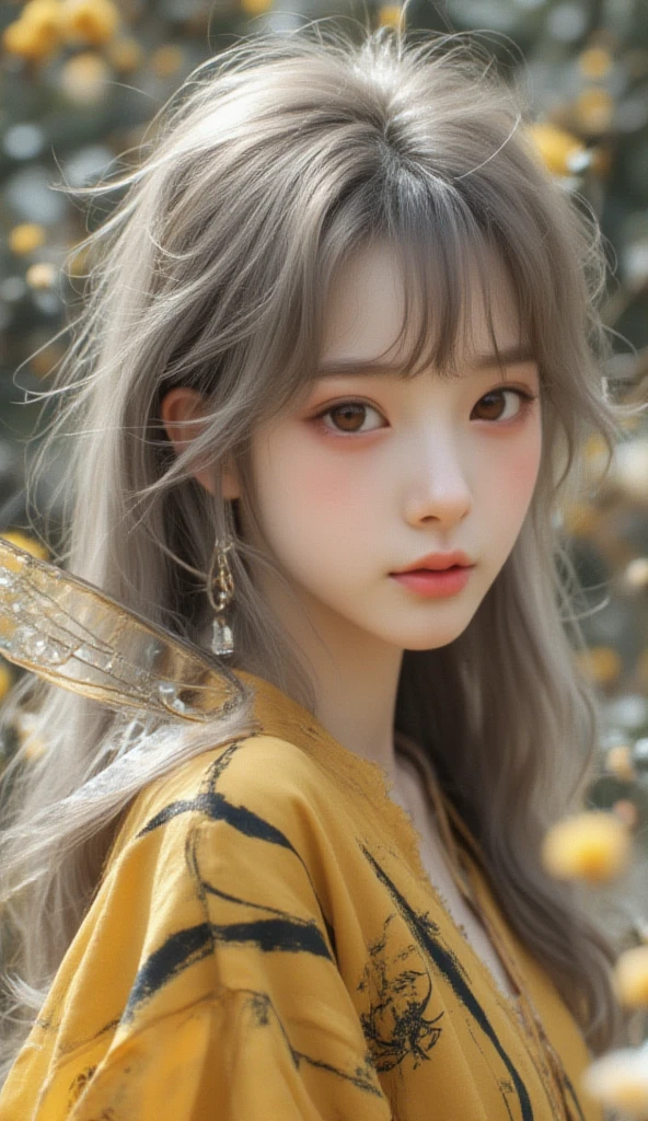 , 8k, High-level, absurd, masterpiece, best quality, primitive, very detailed CG, very detailed wallpaper, perfect lighting, Extremely detailed (((The personifying " フェアリー " as a Little Girl))), MysticSight, Tyndall effect, Tyndall scattering, Studio gray background with (many Dazzling RainbowColor particles BokeH:1.28), (RoundlyButts, ThighGap), (:0.4), (Assfocus with looking ahead), BREAK (NOGIZAKA face variations) Extremely Detailed very KAWAII face variations, perfect , Childish, captivating gaze, elaborate detailed Eyes with (sparkling highlights:1.28), long eyelashes、Glossy RED Lips with beautiful details, Coquettish , Rosy cheeks, Radiant PearlSkin with clear transparency . { (Dynamic LifeLike expressions:1.4) | :d) }, (large eyes:-1) .