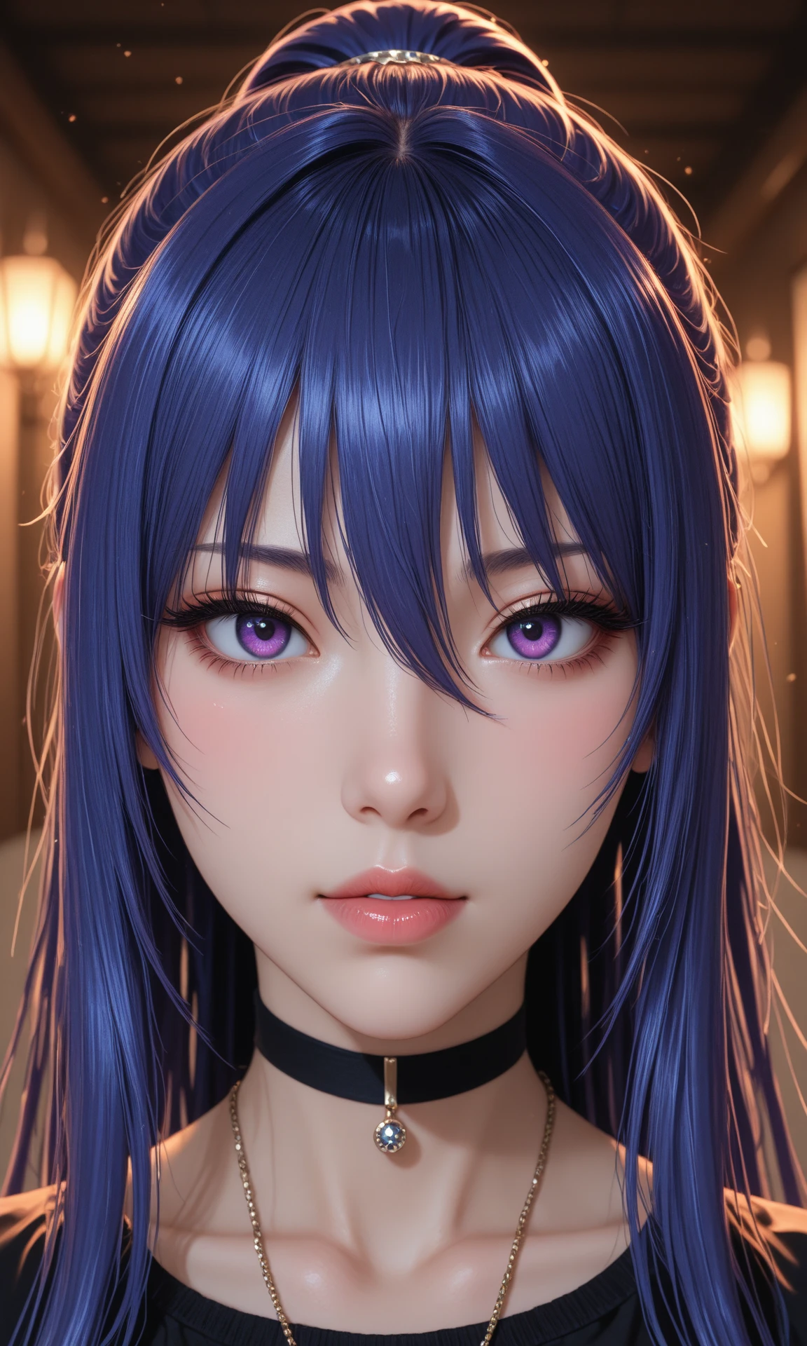  (masterpiece:1.3), (Best Quality:1.3), (Ultra-detailed:1.2), ((kawaii)), Cute, (lovely), (()), ((Extremely detailed)), 4K, (8K), Best Quality, (Beautiful), Illustration, anime style, (bold line:1.2), Gradation, looking at viewer, //, (bent down:1.1), (arms behind back), //, a cute girl, 1girl, (solo:1.2), gleaming skin, //, (), (Perfect eyes:1.2), (Perfect iris:1.2), //, darkblue hair color, (beautiful eyes) //, (half closed eyes:1.3), ( expression:1.2), Fascinated expression, smile, (blush:1.2), //, modern city background, on rock, twin tails, muscle girl, hard abs,  abs, NECKLACE, tight blouse, skirt