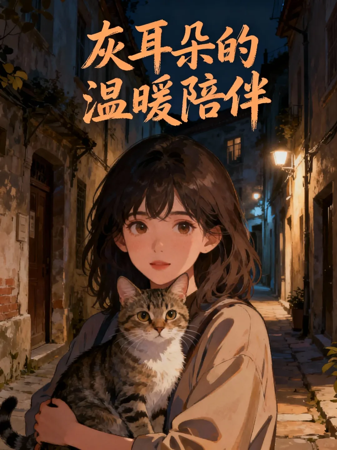 灰耳朵的温暖陪伴