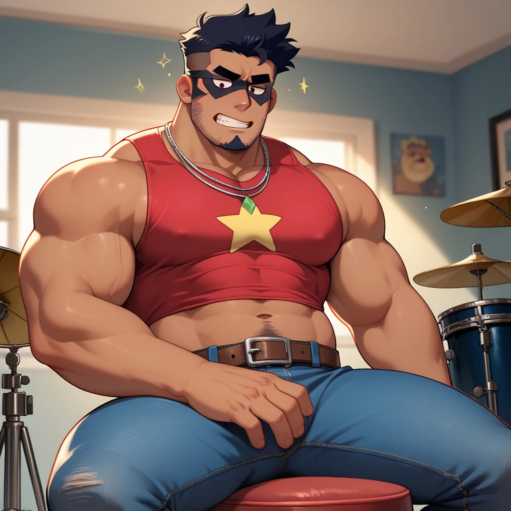 Only one person , , best quality, (ultra realistic, 8K), (only:1.5), (male:1.5), hyper, hyper Muscles, hyper Bulk Up, Muscle Growth, Giant, 独奏独奏 People, Sun Evil , alone, alone People, 独奏 Head, One head, muscular, veiny muscles, bulging muscles, wide , thick thighs, thick arms, popping veins, looking directly at viewer, highly, powerfull strong mighty, handsome alpha male, wide thick , large pecs, large biceps, abs, large shoulders, Big muscles, Muscle growth, Bodybuilding, R-18, Big arms, bulk up, Growth, bodybuilder, hyper muscle, full body shot, Abdominal muscles, hyper abdominal muscles, Growth muscle, Power up, definition, Big Abdominal muscles, Abdominal muscles, muscle, All , , Completely , , bodybuilding, Big arm, muscle reg, hyper Big arm, hyper muscle arm, hyper muscle reg, Big regs, , , character, game character, bodybuilding, hyper , Big , humanoid , , big , hyper , One , Muscle , 筋, , Human, Man, Boy, young man, young boy, children, young face, No Tattoo, Not Tattoo, , smile, giant , giant muscles, giant hyper muscles , giant hyper big muecles , light purple hair, Hop, Pokemon, Pokemon Sword and Shield,  game character, Pokemon trainer, hop, light brown eyes