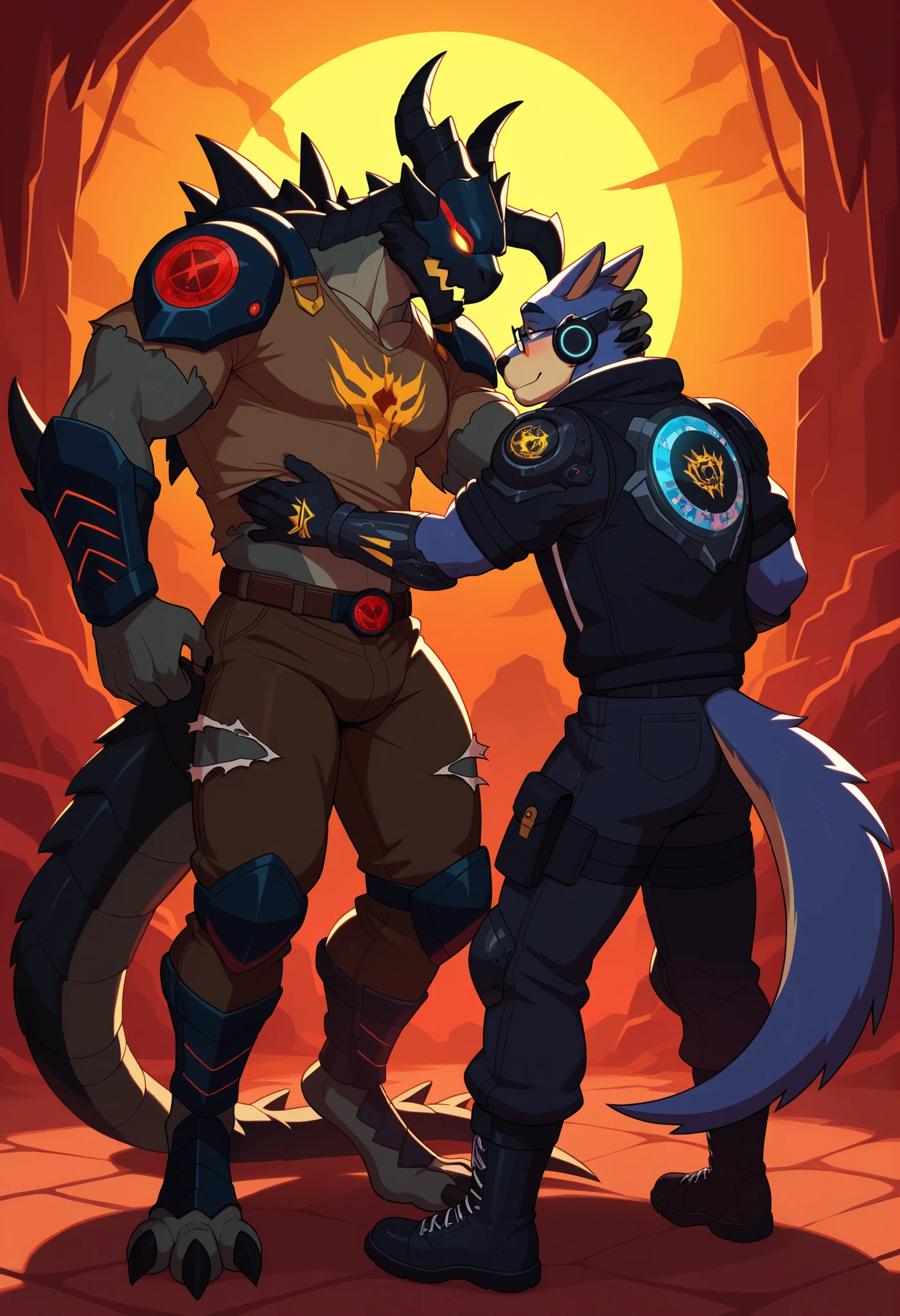 score_9, score_8_up, score_7_up, (cyberpunk city, night room, basement, wall of monitors, computers, hacker lair:1.35),
((The sphinx cat:1.5), anthro, male, (tattoos, yakuza tattoos, tattoos all over body: 1.5), standing, crowd, wears variousness clothes, , holding variousness weapons, bald cat, muscular body, scars, bald head, beautiful, (wears cyberpunk additions, without an eye:1.5)