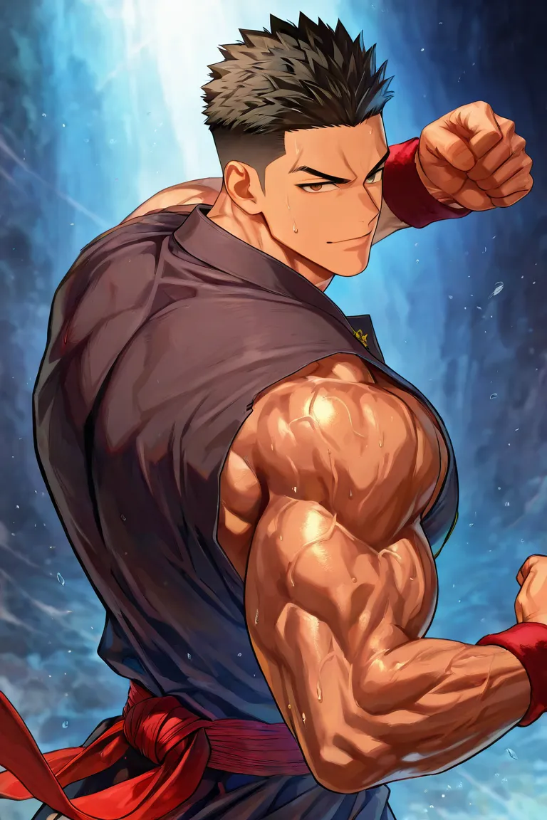 動漫風格肌肉角色生成