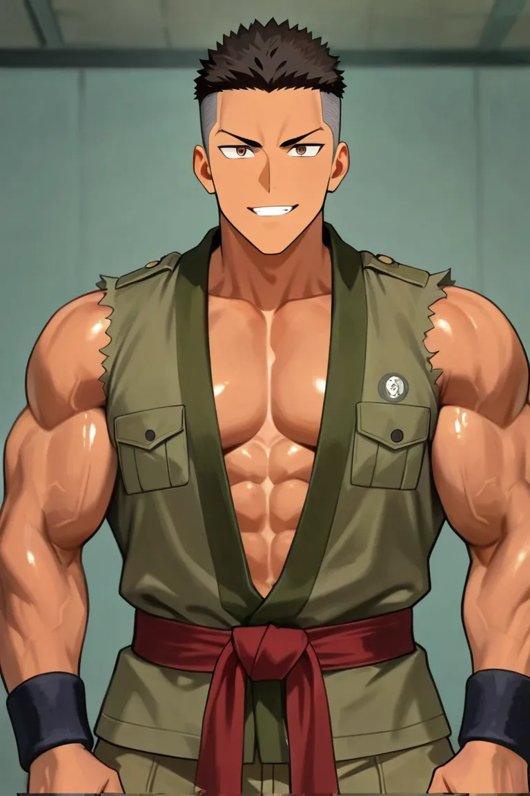動漫風格肌肉男角色生成