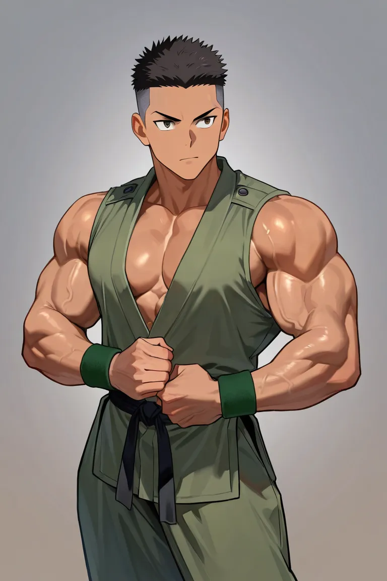 肌肉男角色動漫風生成