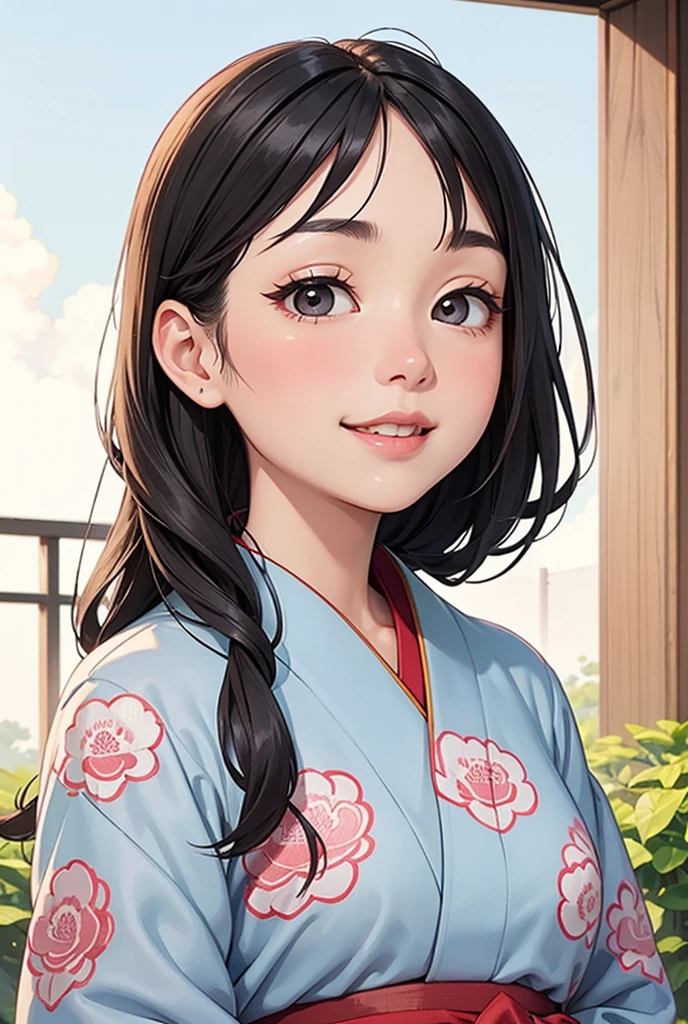 ((Yukata)),eye glass，innocent smiles，ancient city，veranda，wind chime，(1girl in, Solo:1.6),(Best Impact:1.5), (maximalism:1.7),Vivid contrast, (Realistic), hyperrealistic illustrations, hight resolution, ultra-detailliert, absurderes,(Fractal Art:1.3)、Random hairstyle、Random hair color colorful、Iridescent eyes、FULL BODYSHOT、Retro、Precise focus、randome pose、cinema4d、Drama