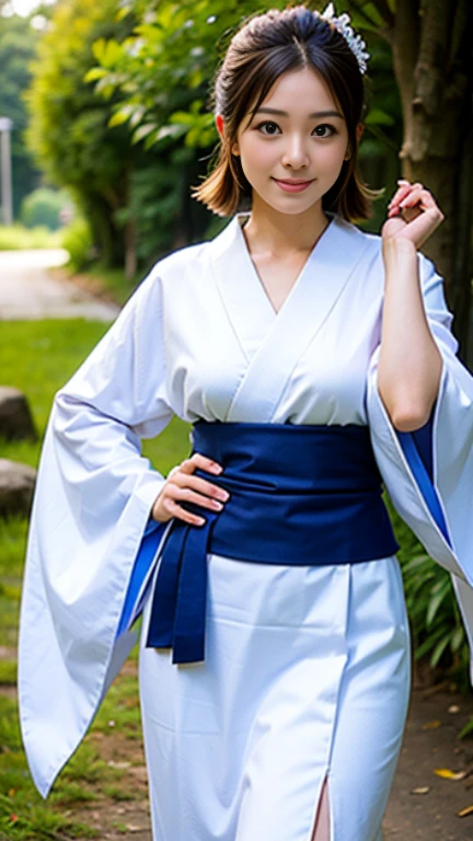 In a fantastic atmosphere、The sight of shrine maidens praying together spreads out before you.。She stands gracefully in a sacred place、Gods all around々The place is filled with bright light.。Her outfit is beautiful、It is decorated with intricate details。Her hands are clasped together sincerely、Assumes prayer position。Her expression is calm、Full of heartfelt prayers。The appearance of the shrine maiden、It's fascinating, like something from another world.。This fantastic image、It invites us into the mysterious and charming world of shrine maidens.。