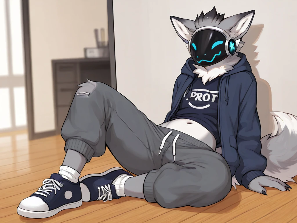 yohack, solo, canid, mammal, ((chubby)), white body, white fur, (blue eyes:1.2), band-aid, jumpsuit, superhero, handwear, scouter, smile, blush, , one eye closed, stocky, ((overweight)), (on back, lying on bed, on bed:1.2), inside, headphones, high-angle view, by milkytiger1145, by 96panda ,High Detail, high quality,high resolution,hot body hot belly. Show bear your huge . I wanna cook you . I sucked you big . I want to hug your big belly. Show you . Please show me your huge  🍆