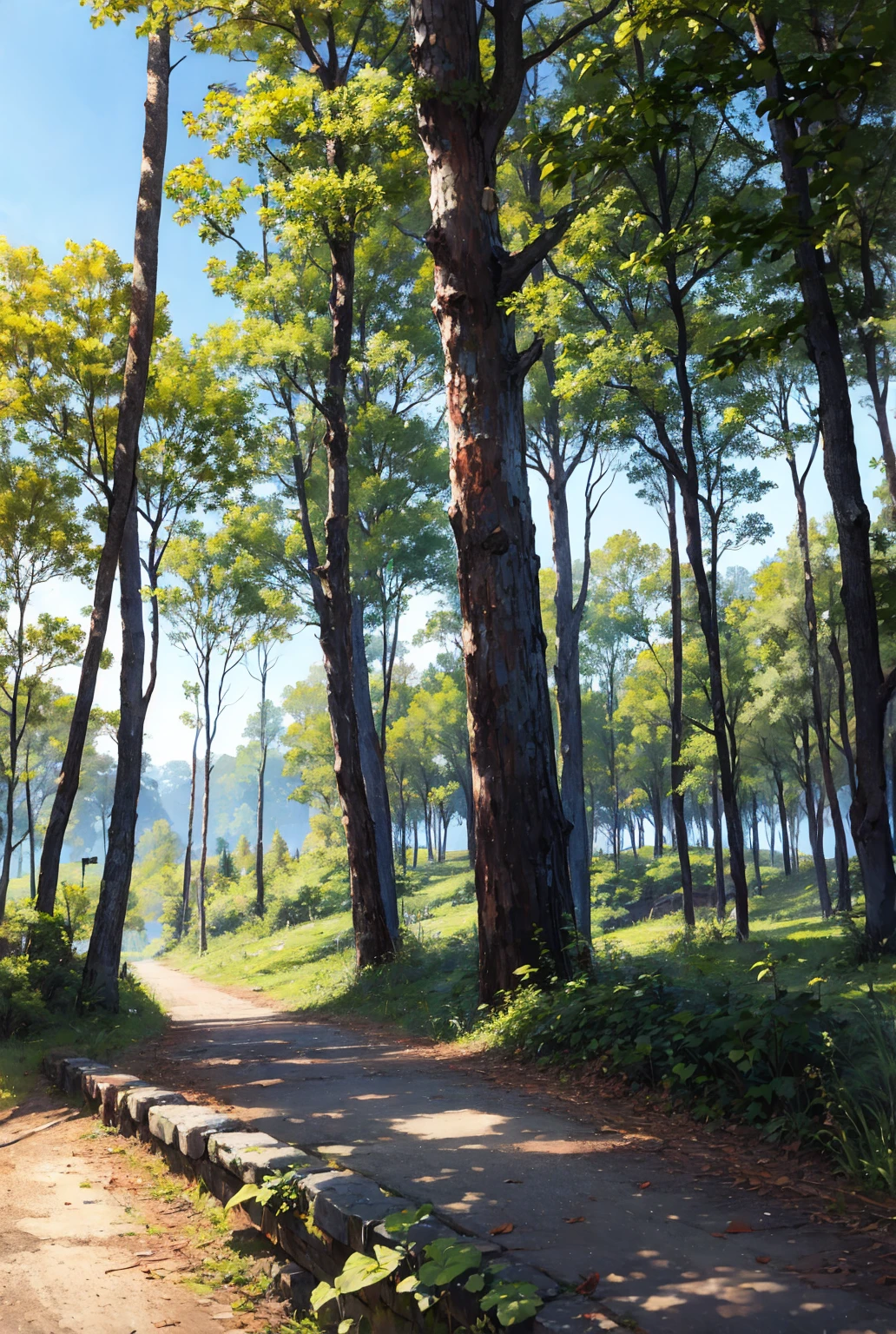 "The grass is as soft as biscus, gently swaying, giving off a fresh breath in the breeze, while the low Qin mulberry trees display their emerald green branches and leaves, as if to show people their attachment to nature."