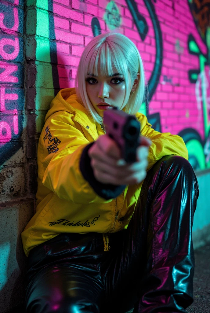 perfect proportions, anatomically correct, (head to toe: 2.0), (full body image: 2.0), solo, (Casshern: 1.6), extremely stylized, deviant art, masterpiece, highly detailed, detailed eyes, expressive detailed eyes, detailed pupils, futuristic, ((1950s scifi helmet)), ((pointy helmet)), Rubber Gloss, (red flightsuit:1.4), white boots, entire body image, full body shot, nvinkpunk, professional photograph of alexander_skarsgard, tassles, large beads, large tassels, navy blue and white, cyberpunk, inkpunk, paint platter, ink splatter, (action pose:1.0), ((holding a two pronged spear))，xianxia，female swordman