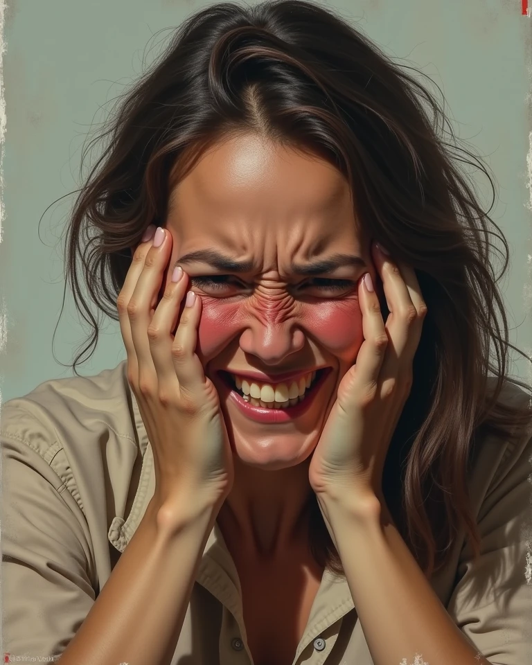 al , (oral :1.3),  , hand on her head, holds her by the hair, (traces of beatings on her body:1.2), torn clothes,  slavery, hellish torment