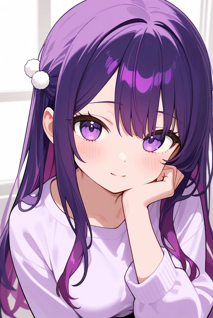  alone, 1 girl，jewelry, light purple long hair,necklace, Put your hands on your face，White background, Heart, Keep your mouth shut, light purple eyes,, Simple background,