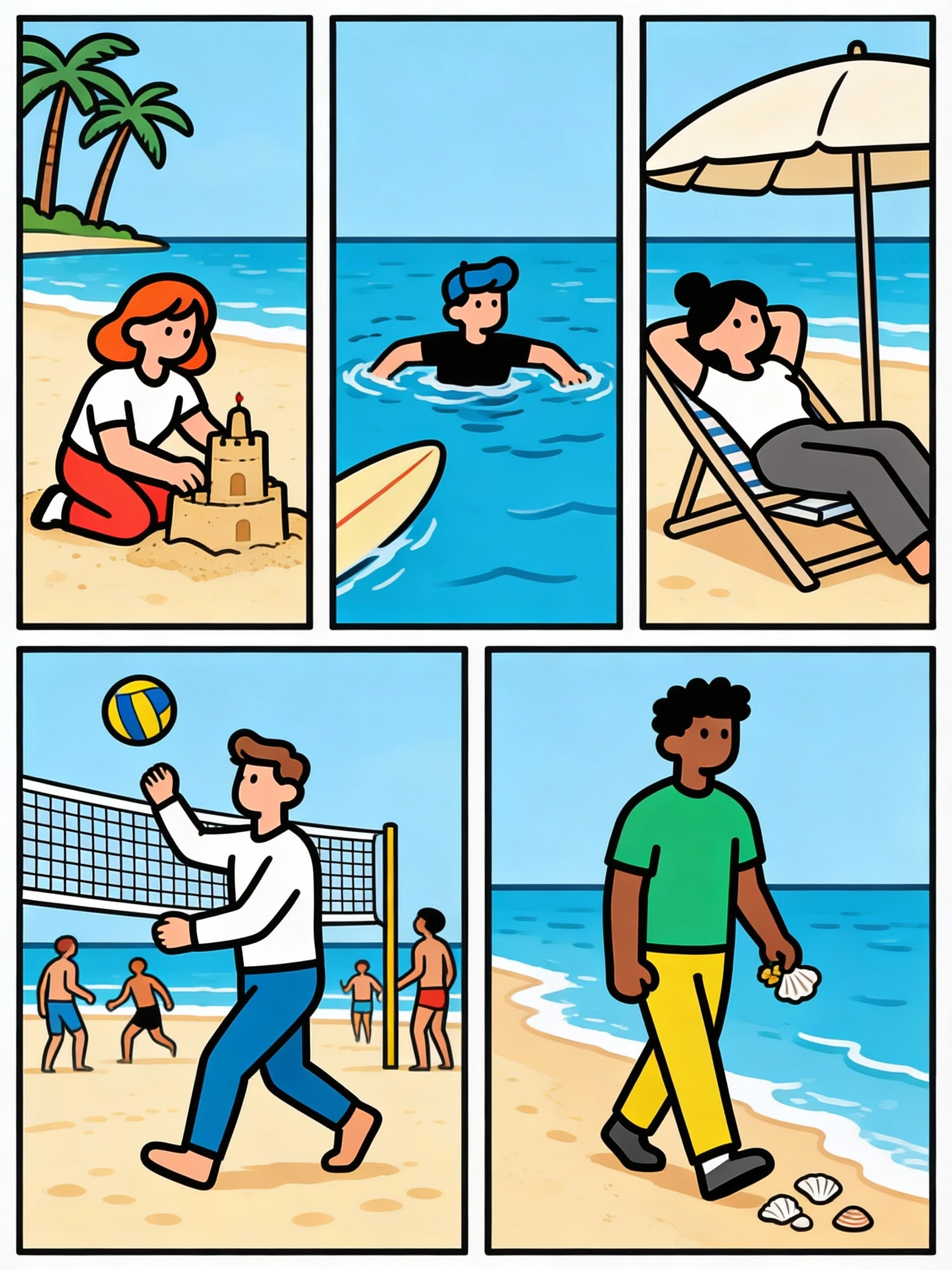 Beach vacation comic | ComfyUI Workflow