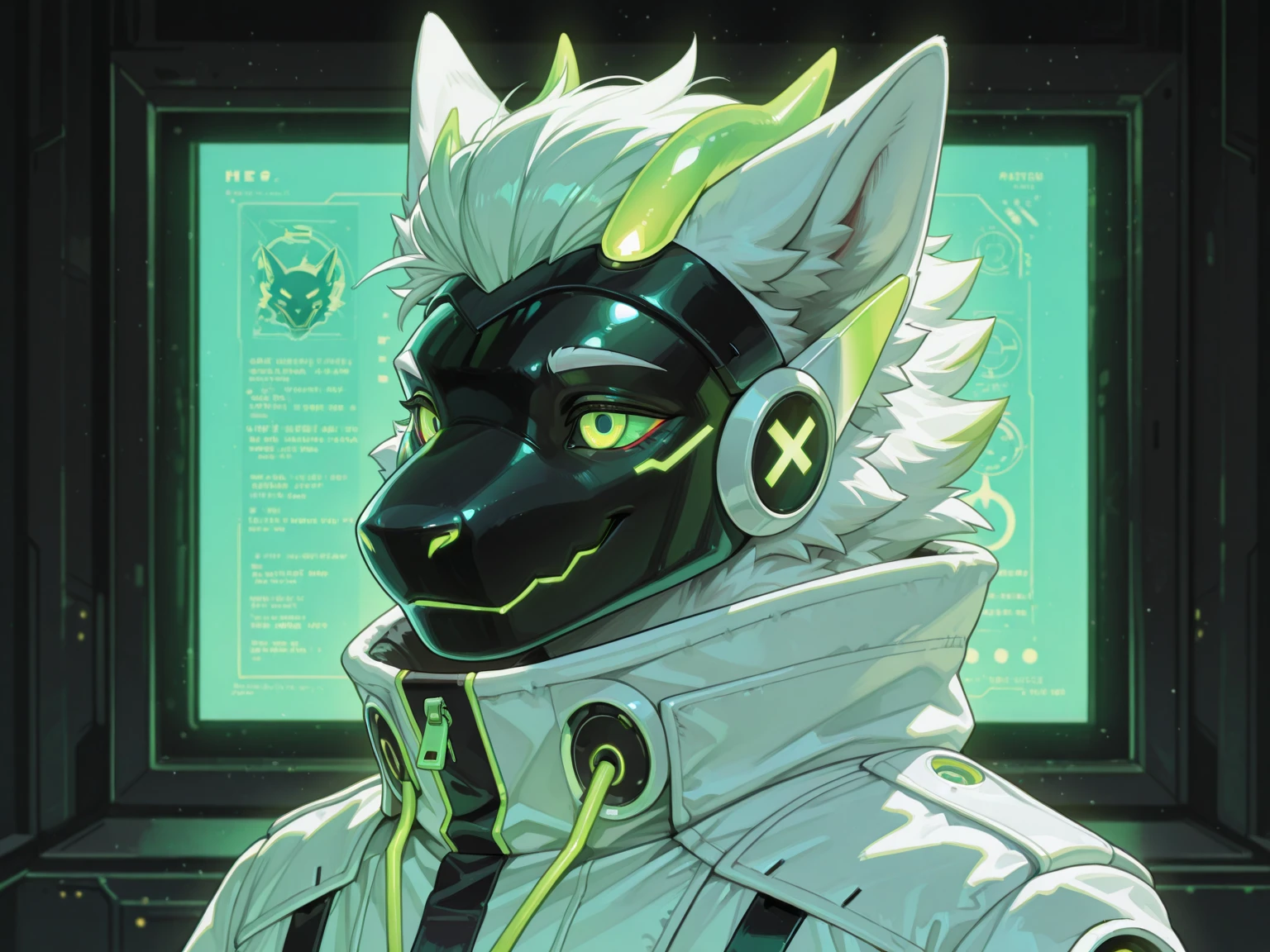 a highly detailed male furry protogen wearing gamer clothes, gaming on his pc, extremely detailed emo hair, red headlight, (best quality,4k,8k,highres,masterpiece:1.2),ultra-detailed,(realistic,photorealistic,photo-realistic:1.37),cinematic lighting,hyper detailed,intricate,sharp focus,vibrant colors,digital painting