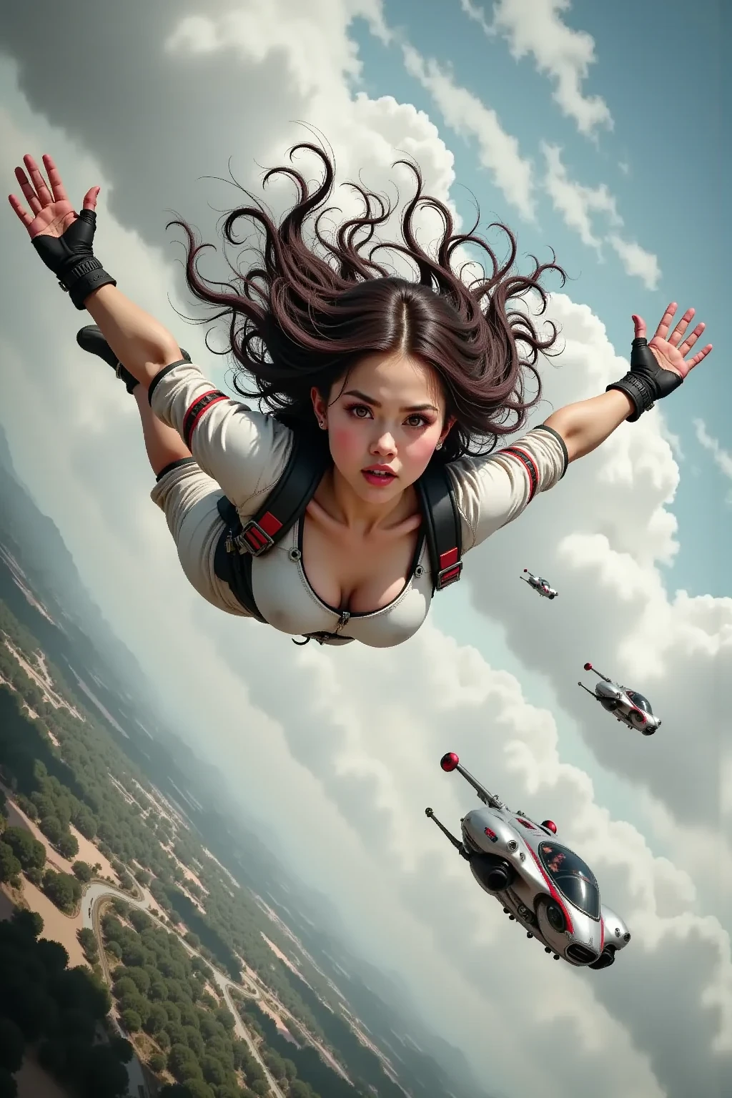 飛行滑空する女 FLUX14 v1.0