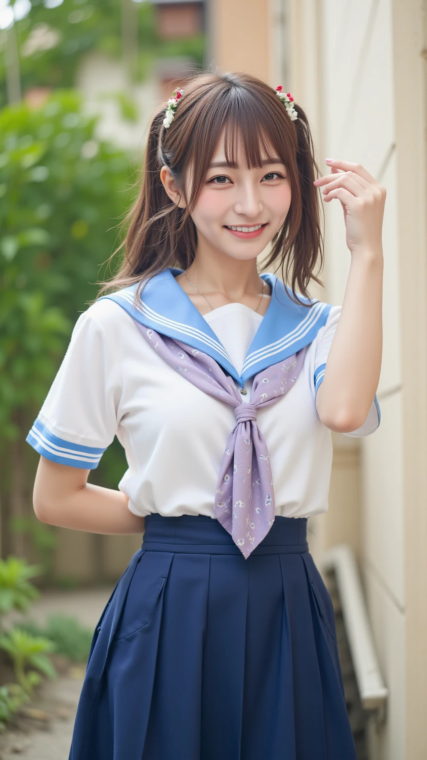 High school girl 14 years old adult sailor suit