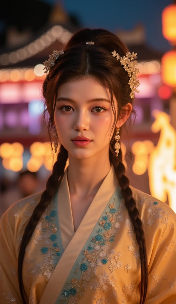 masterpiece, highest quality, HDR, high contrast, ((beautiful girl, Thai Female Soldier)), bun hair, highly detailed lips, detailed eyes, double eyelid, Make-up face. ((flchut thai dresses, strapless shirts)), just showing his face. pretty face. captivating. make-up face. long eyelashes, just showing his face. pretty face. captivating. make-up face. long eyelashes, just showing his face. pretty face. captivating. make-up face. long eyelashes, ((in front of the make-up mirror))