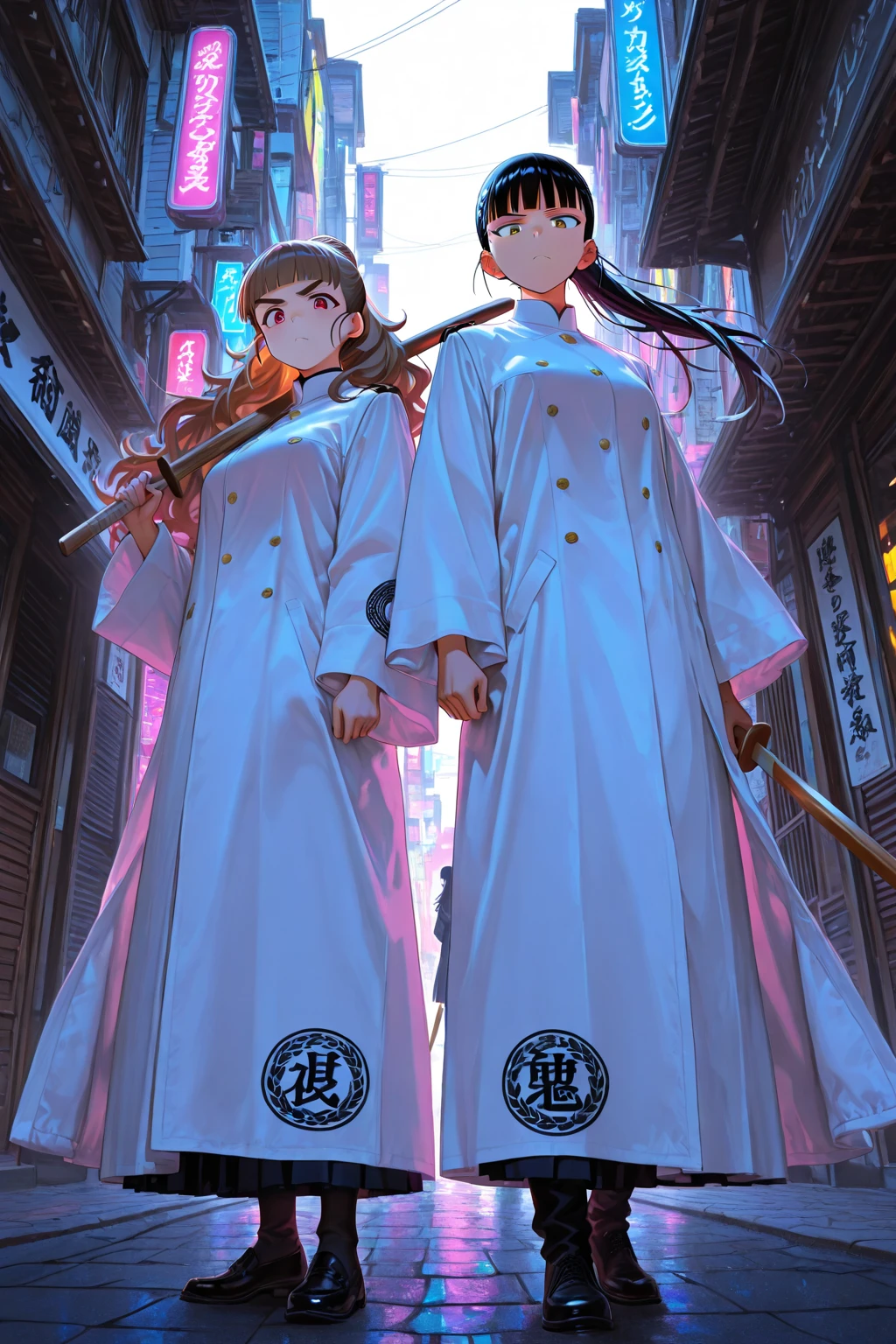 (​masterpiece、top-quality、hight resolution、Unity 8k Wallpaper、extremely details CG:1), In a secretive small room, a commoner  looks bewildered as she is approached by a nobleman. The atmosphere is tense yet private, highlighting the disparity between their social statuses. The , dressed ,A woman wearing scandalous and cheap clothing, such as a  dress, and excessive makeup speaks in a casual, streetwise manner, saying, "Really? You're okay with someone like me?" She appears uncertain and nervous, unfamiliar with the etiquette expected in dealing with a noble. The nobleman, dressed in refined attire, looks at her with a mix of interest and amusement, creating a dynamic of unexpected interaction and mutual curiosity. 