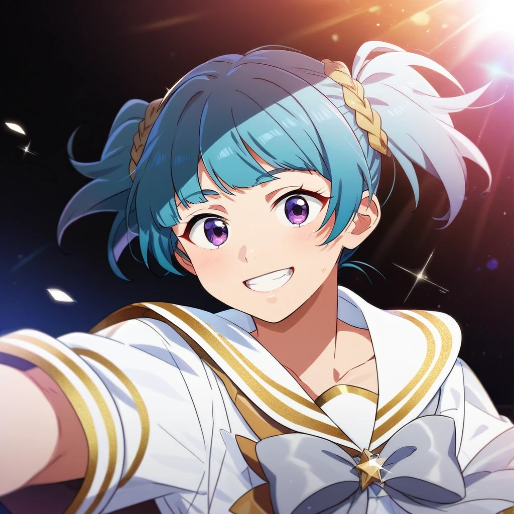 spectrum music scenery cloud and abstract texture, idol japan anime