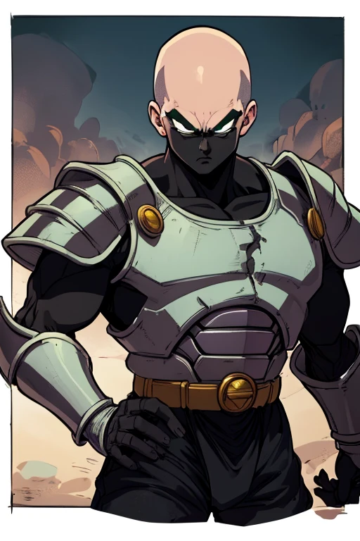 ((masutepiece:1.4, Best Quality)), ((masutepiece, Best Quality,8K)), (photographrealistic:1.4), (Cowboy Shot, Solo, Male Focus, 1boy, strong boy,skin purple ,Serious, Looking at Viewer, Black bald,2 corns,cerebral head,damon face, rmor, Enamel , not Gloves), (rocky ground, Rocky mountain, skyporn), Professional Lighting, Physically-based rendering