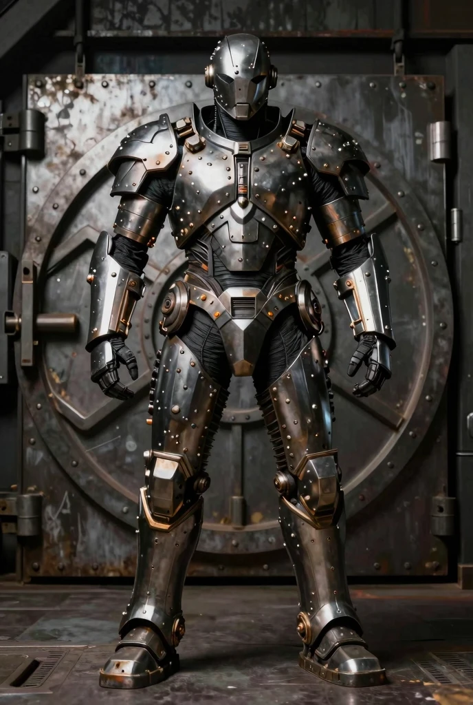 (masterpiece, best quality),  armor man, knife in hand right, black hear cut