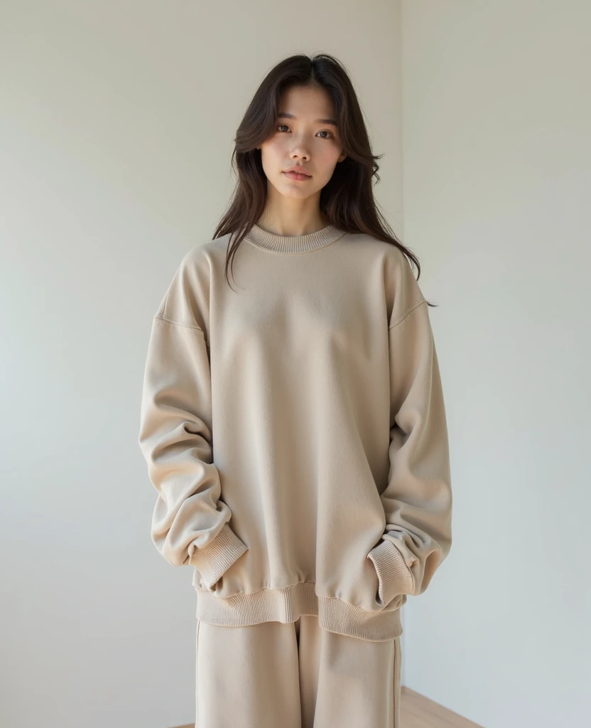 Girl washing clothes at high speed rail station