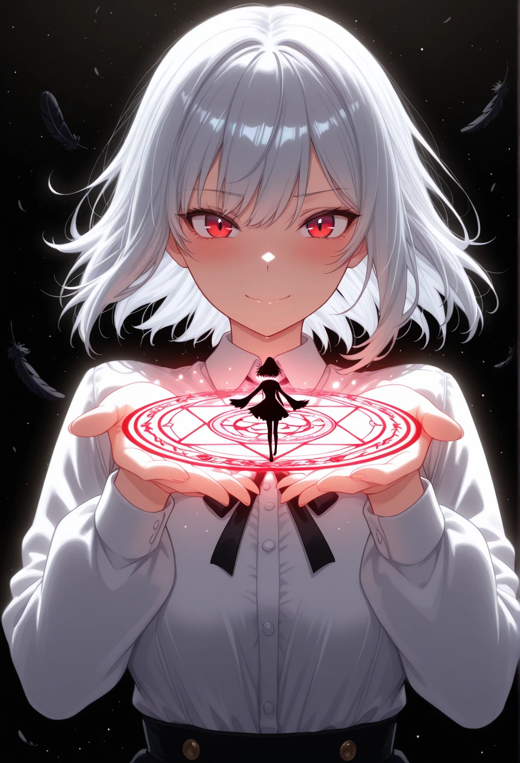 (((obra-prima))), (((melhor qualidade))), alto, (((Kei1))), (((1girl))), (((sozinha))), (((olhos azuis))), (((cabelo longo))), (usa uma lenceria feminina para dormir) , fita, franja, 鎖骨, (((cabelo grisalho))), faixa de cabelo preta, neck ribbon, (((cabelo entre os olhos))), (((middlebreasts))), Tiroteio de Cowboy, (((sorrir))), (((corpo completo anatomicamente correto))), ((She's in her room lying in bed with a tactile phone in her hands to send messages)), ((Full retail scenario)), ((((Dramatic))), (((corajoso))), (((intenso))) movie poster featuring a young woman as the central character. She stands confidently in the center of the poster, usando um estilo e ousado roupa, with a determined expression on the face. The background is dark and brave, with a sense of danger and intensity. The text is bold and catches the eye, with a catchy tagline that adds to the overall sense of drama and excitement. The color palette is mostly dark with splashes of Vibrandos colors, giving the poster a dynamic and visually stunning appearance, (((Tachi-E (revista: 1.3)))), (((estilo da capa: 1.3))), (((elegante))), (((adolescente de 15 anos))), Vibrando, roupa, Posando, headpe, colorida, Dynamic, Fundo, Elementos, confiante, expression, segurando, statement, accessory, majestoso, enrolado, ao redor, Tocar, prix, Texto, capa, ousado, draws attention, title, fashionable, Fonte, cativante, manchete, maior, impressionante, moderno, moderno, foco, moda, (((corpo anatomicamente correto e detalhado)))