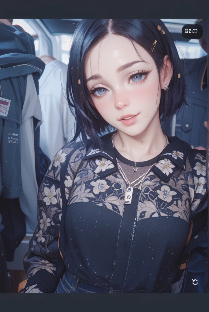 Masterpiece, Best Quality, Ultra Detailed, Illustration, Colorful, Falt Color, Depth of Field, Lens Glow, 1girl, Anime, Seated, Brunette Look, School, Classroom, Pleated , School Uniform, Serafuku, Black Pantyhose, Delicate Skin Texture, Delicate Fabric Texture, Nice and Meticulous Face,  Shoulder