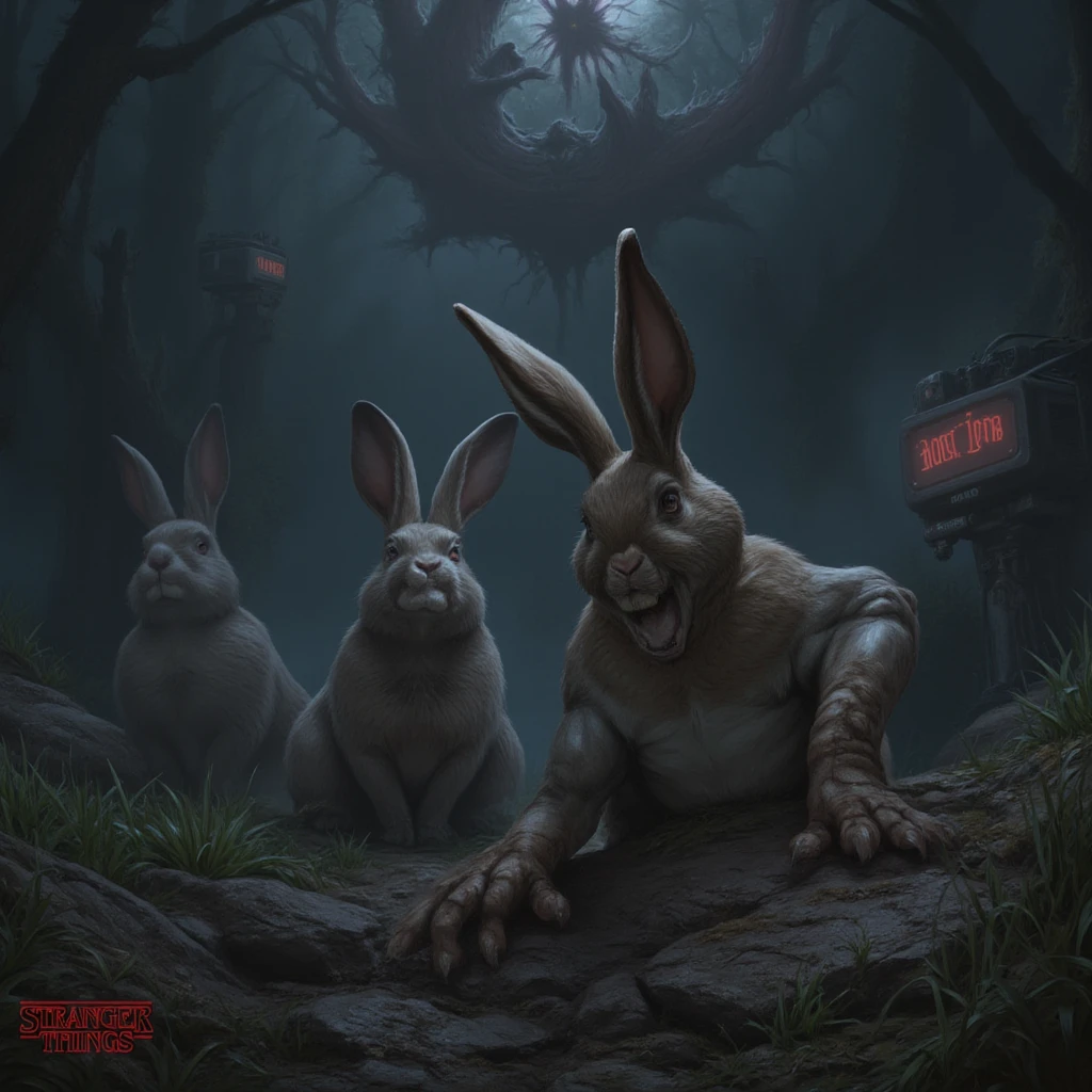 By chelodoy,2 girls, Judy hopps,  , stockings, sitting on the skeleton , red eyes, glowing eyes, smirk, holding skull, on the graveyard, dark house, night, (detailed face, detailed eyes) one girls is sitting and showing her big ass