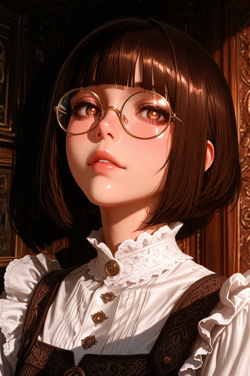 Masterpiece, 最high quality, high quality, High resolution, high quality texture, high quality shadows, High resolution, Beautiful details, Detailed CG, Detailed Texture, Realistic representation of face, Realistic, colorful, delicate, Cinematic Light, Side light, Lens flare, Ray Tracing, sharp concentrated, (1 Girl,concentrated:1.3), ( Intricate details, compensate, PureErosFaceV1:0.5), (細部まで美しいdelicateな顔, 緻密で美しいdelicateな瞳, Perfect  Proportions, Dense skin, Optimal ratio of four fingers to one thumb, Arms under , Modest , Wide , Smooth upper abdomen, 30 years old,Blue Eyes,Glasses, Study,cabin attendant uniform,Glasses,White shirt, Black tight skirt,Black Stockings,machine,house wife,,sweat,, gaze, the gaze of true love, lips of temptation, A look full of compassion ,a smile full of love, i love you, Acting lovey-dovey, air fortress hair, blonde hair, I love you so much I'm crazy,i love you