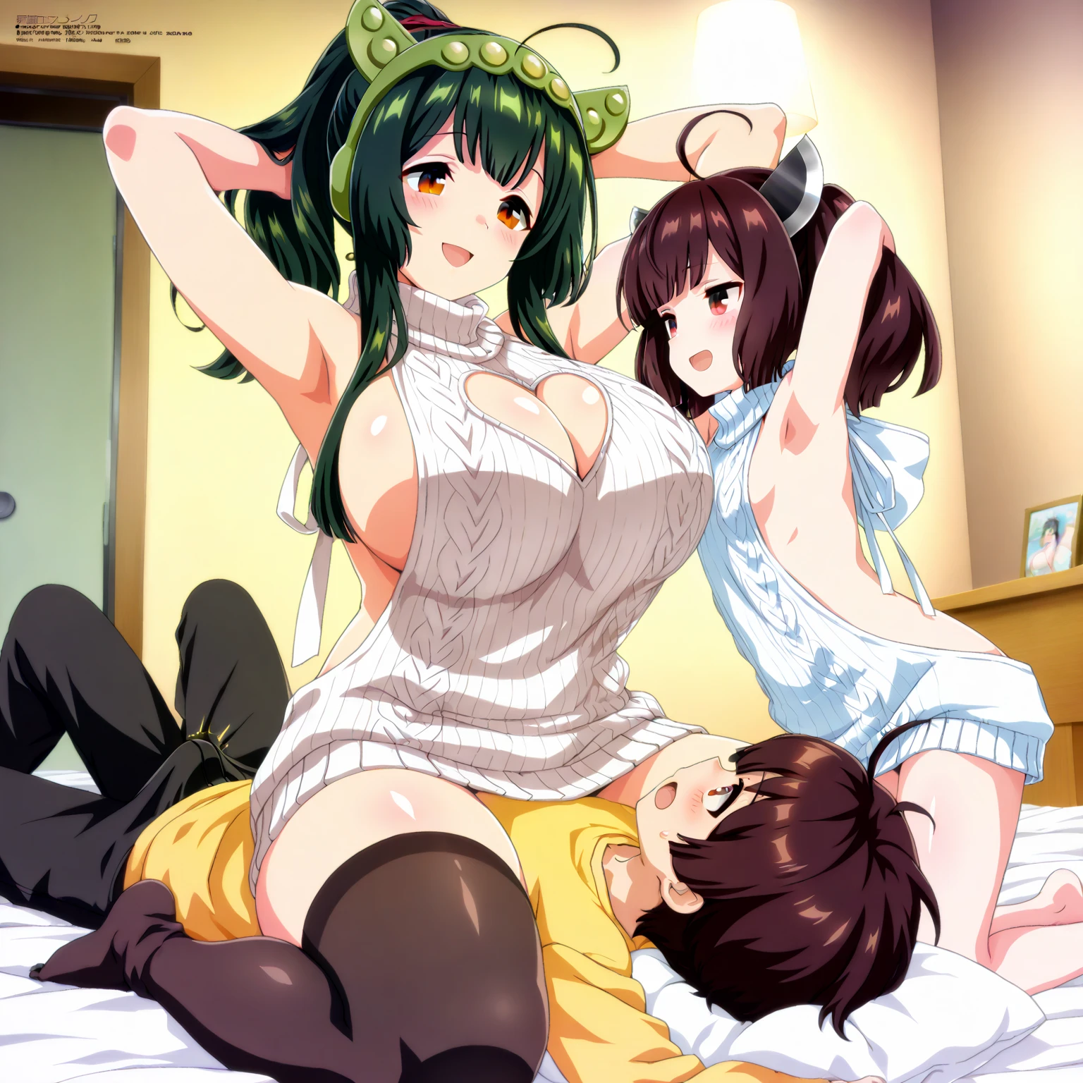 score_9,score_8_up,score_7_up,source_アニメ, masterpiece ,  rating_safe,
BREAK
One-,Oneshota,shotaone,-one,straightshota,,,Being  by a ,,multiple ,,,Group ,(((multiple boys))),(((1girl,solo girl))), with multiple boy,1 woman, multiple boys, qvj,  Yor briar、spy x family、 eye、Black Hair、Long Hair、 large breasts,maid bikini, no good, pink , lace-trimmed , , french kiss,earrings, black thighhighs, toned back,, huge breasts, wide hips, Huge ass, living room, night, lying, ,