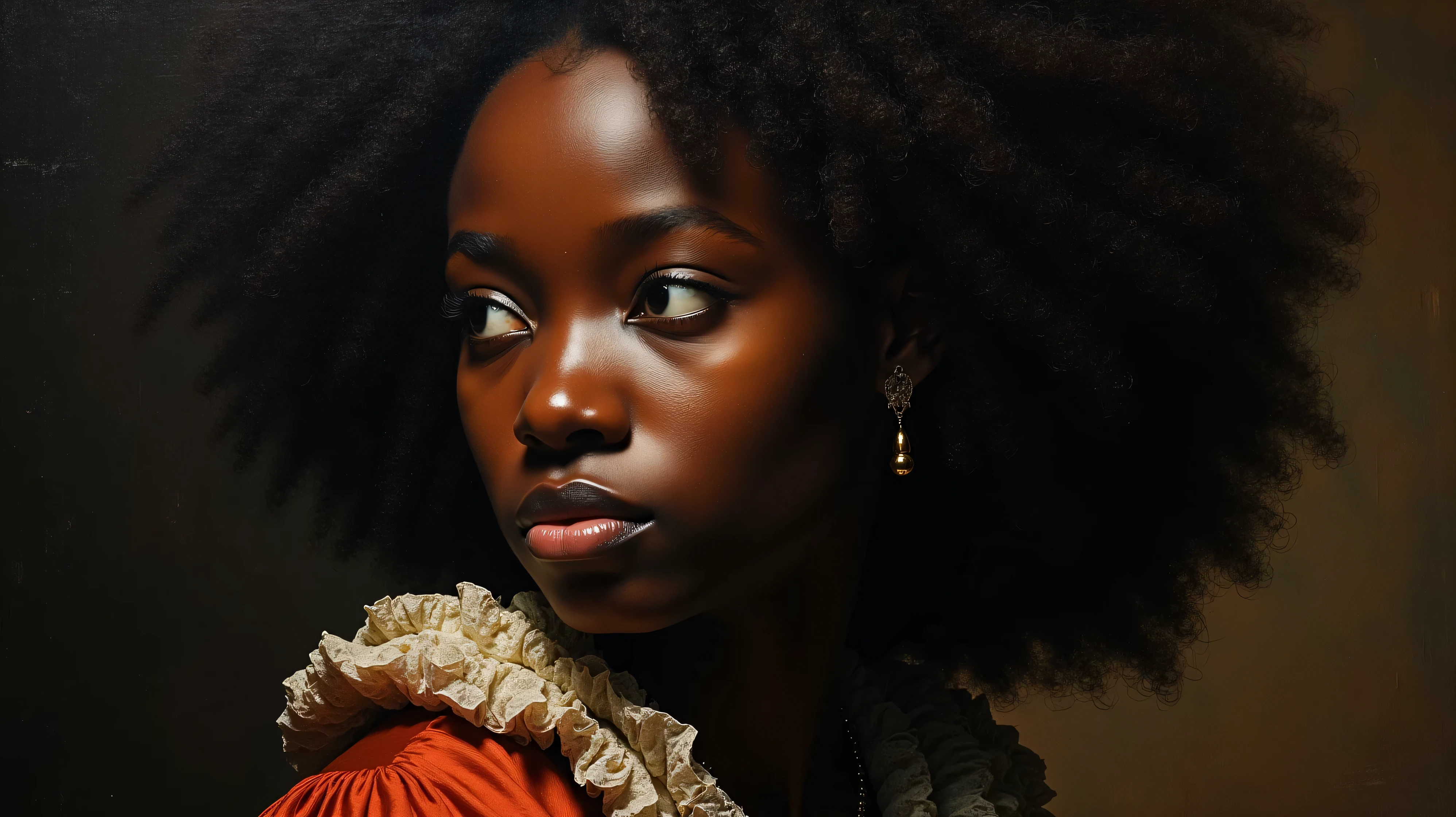 The Birth of Venus with ebony skin wearing a sheer dress, Paintings by Vigée Leblanc