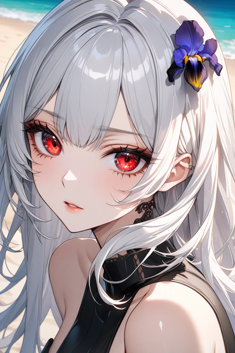 Anime girl with a hat and flowers on her head - SeaArt AI