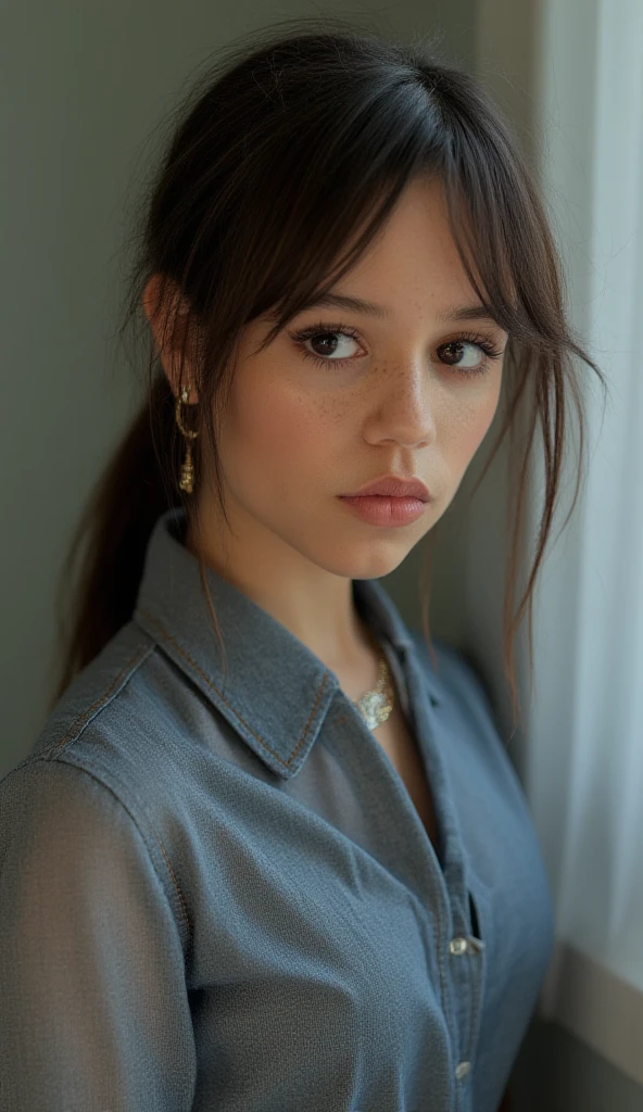 ((Close-up portrait):1.5), A beautiful 22-year-old girl, in a high school in the 90s, sitting on a bleacher, looking at the viewer, wearing a vintage American soccer jacket. ((22-year-old girl:1.5)), ((vintage American soccer jacket:1.5)), ((looking at the viewer:1.5)), (sitting in a bleacher:1.2), (90s themed:1.3), (high school:1.2), 16k, UHD, best quality, high details, anatomically correct, masterpiece, ambient lighting.
