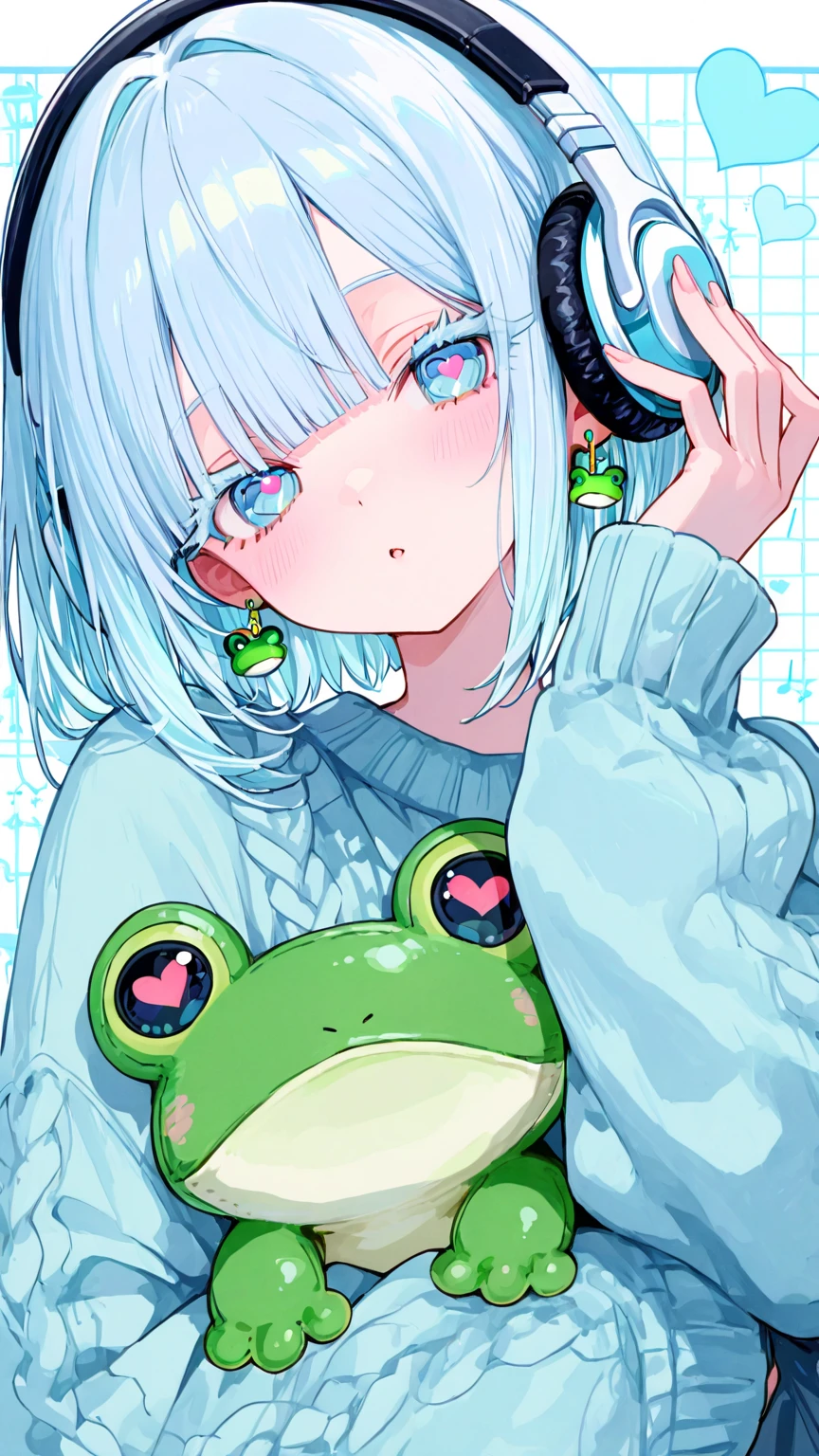 32k, best quality, ultra high res, HDR, UHD, extremely detailed CG, unity 32k wallpaper, Japanese anime, A picture that looks like it was drawn with Copics,crystal style, crystal clear, woman with frog, under the blue moon, it was meticulously written, picture with elaborate writing, cute woman over smile,Flower, bold and strong line drawing, vivid acrylic painting, vivid thick paint, vivid, plain background, beautiful proof, highest resolution 16K, beautiful anime woman that is betrayeded by a frog, hair is short, Beautiful lightcyan high lights in her beautiful kind eyes, background is twinkle,Beautiful woman with a loose airy bright colorful hair with diamond high lights,, ,thick aquarelle colors,colorful,honeydew and diamond, lightcyan and white and light Effects,wallpaper,architecture,High quality, high image quality, great amount of drawing,pixiv illustration, transparency, Japanese anime,upper body,white tone, delicate brushwork,distinct color,
