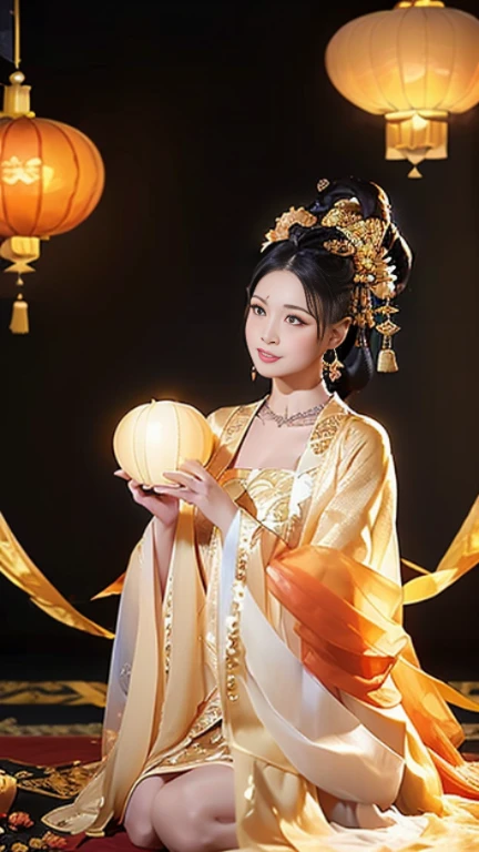 a woman in a black dress holding a white rabbit, palace ， a girl in hanfu, chinese style, trending on cgstation, hanfu, traditional chinese, by Yang J, inspired by Lan Ying, chinese costume, inspired by Wu Bin, chinese fantasy, chinese girl, ((a beautiful fantasy empress)), chinese princess, a beautiful fantasy empress