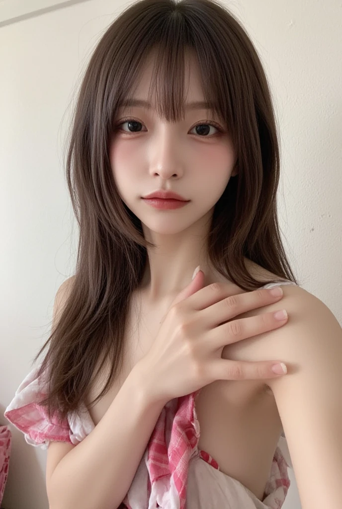 . Japanese Beauties、Big Tits、（:1.3）、double eyelids、Tear bags、Big, round eyes、Long eyelashes）、highest quality