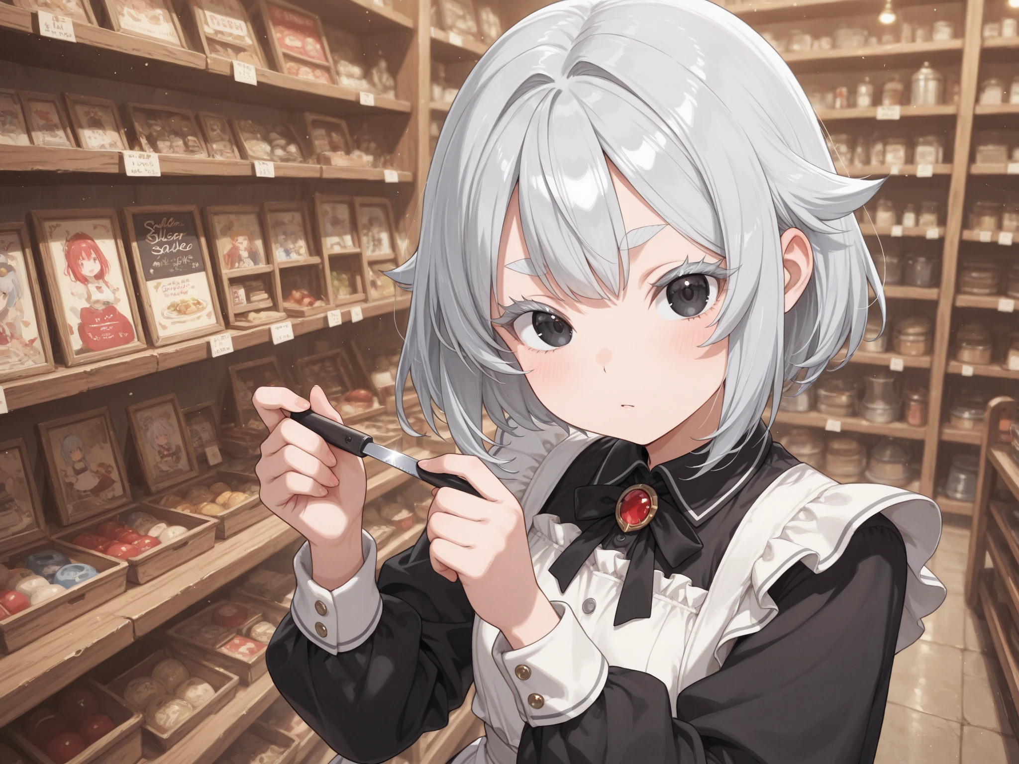 Minimalist clipart style texture in black and white and gold and silver with 50 small drawings of kitchen utensils and healthy foods that go in the oven. The words "Santo" and "Hilário - MG" are also repeated in the texture a few times, always close to each other.