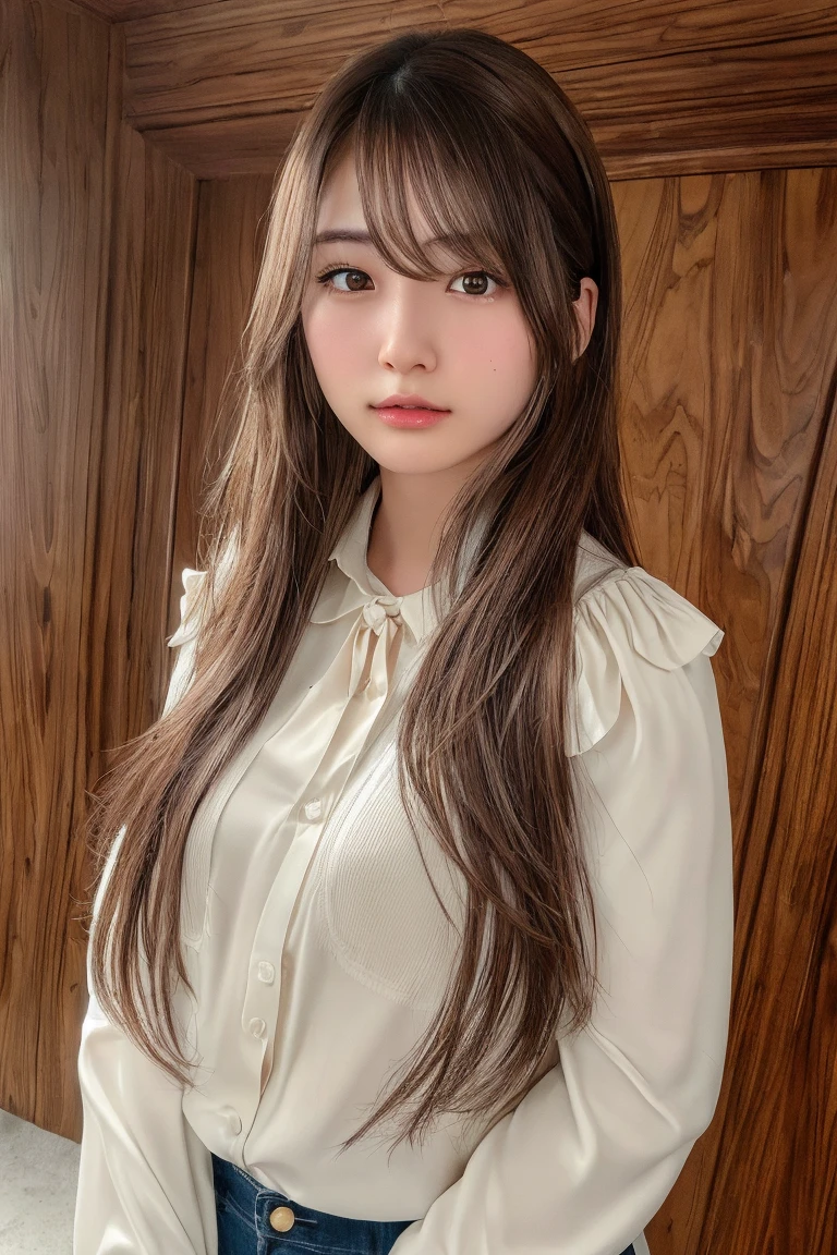 (Highest quality, 8K, masterpiece ), A 12-year-old junior high school student with a young face、 The eyes are large and clear、Black Hair、Wearing a beige mask:1.3、White Button Down Shirt、Glamour thighs:1.2、, Highly detailed face, double eyelid, Strong natural light、whole body、Sexy thighs:1.2、Side angle,Diagonal horizontal angle:1.2、Black 、On the bed、thin frame glasses