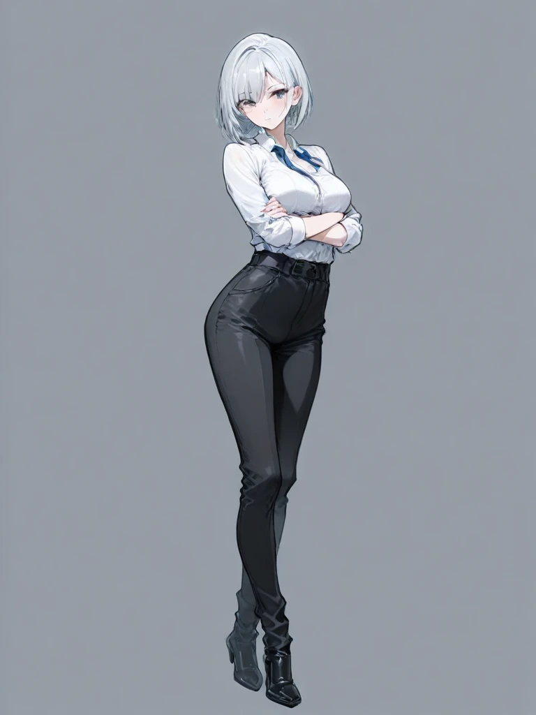 Asymmetrical Bob Cut girl OC"silveria frostveil" 0.5
