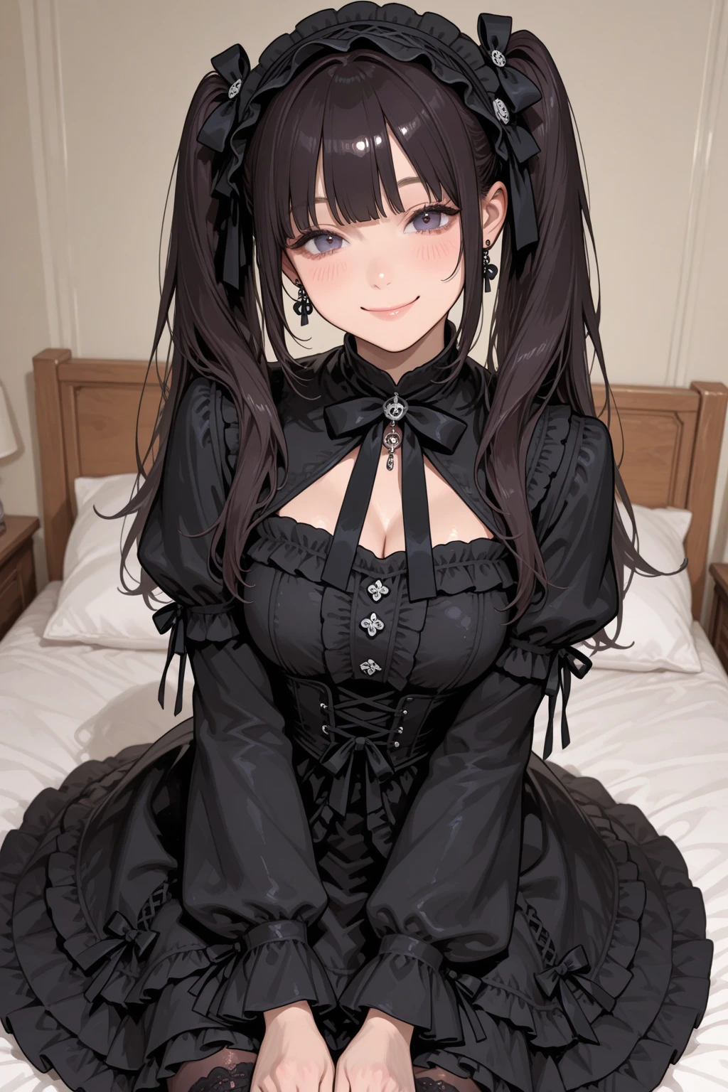 ((((Best Quality, 8K, 32K, masterpiece, 1.2)))),{{solo}},,{{{Artist: GirlfriendMix's style}}},((perfect beautiful face:1.2)), in love hotel, wearing butterfly dress, ,  face, spreading  with fingers, embarrassed, high quality of , vivid ,((a lot of public hairs:1.1)),