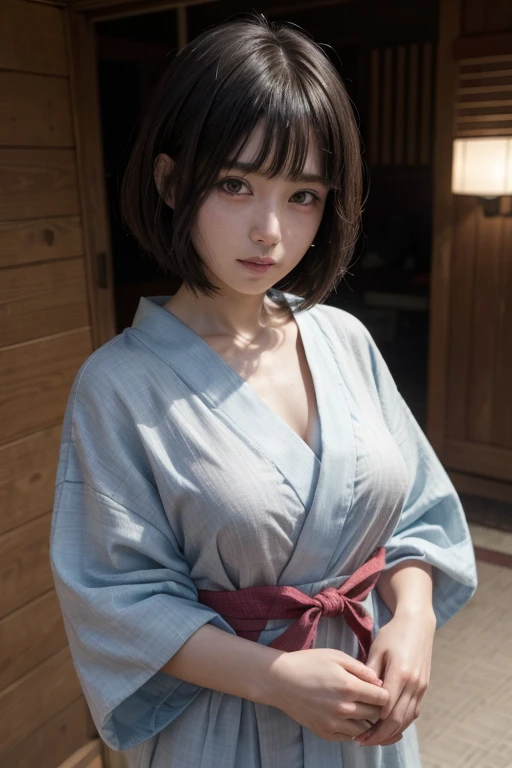 AI美people、リアル美people、hot spring同好会、Bathrobes、hot spring、、4people、 Emphasis、Purple Hair