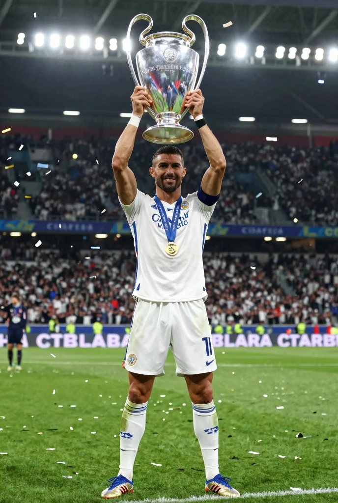  mister young handsome white tall beautiful face all of the same height together on the beach winner of the gold crown with red white blue  catwalk public applauds him celebrating representing Paraguay