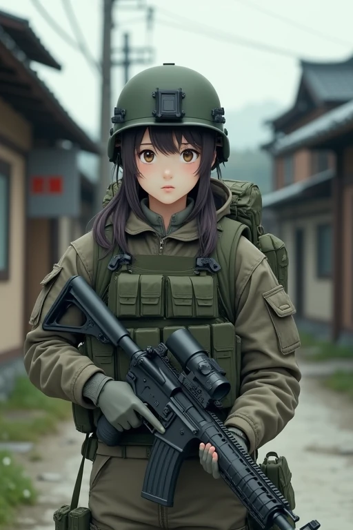 Young boy and girl kissing, under the trees、Yang Bin、Sun Ray、surveillance、Evening Glow、FUDS HT3、face close up、very tousled dark brown tousled long hair, golden brown eyes, Long eyelashes, camouflage overalls, massive high infantry boots, in the background Postapocalypse